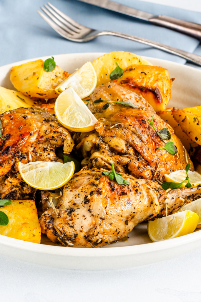 Greek Chicken with Potatoes and Zucchini