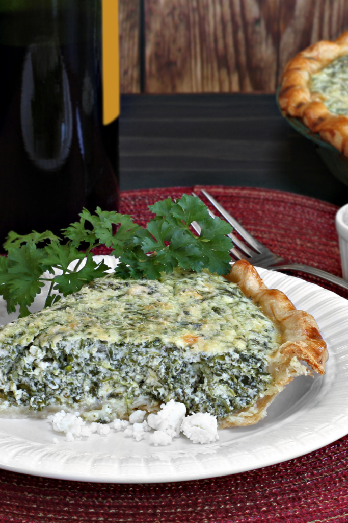 Celery, Spinach, and Feta Quiche
