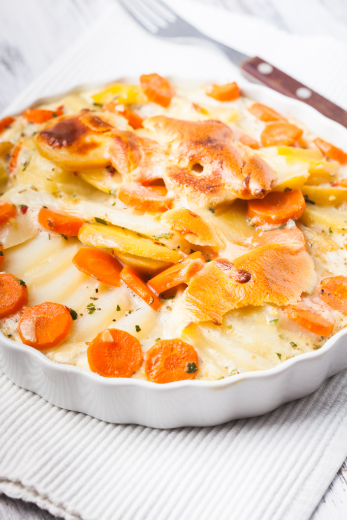 Celery and Carrot Gratin
